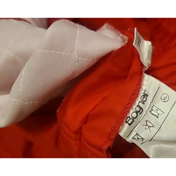 Bogner Red Snow Ski Bibs Overalls Snowboard Skiing Size 14 Long Vintage Retro - Picture 11 of 12